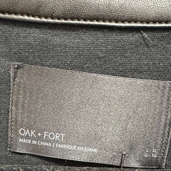 OAK + FORT Black Shirt Jacket - Picture 4 of 7